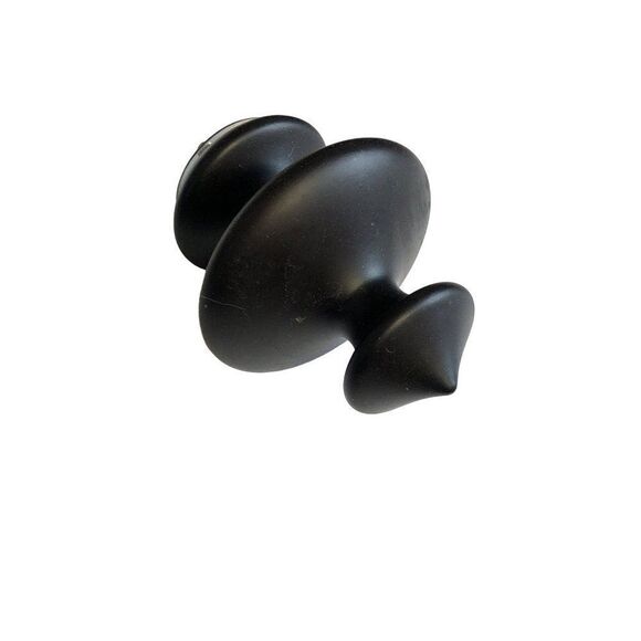 Pair of Curtain Drapery Rod End Cap Finials Brushed Metal - Picture 4 of 5
